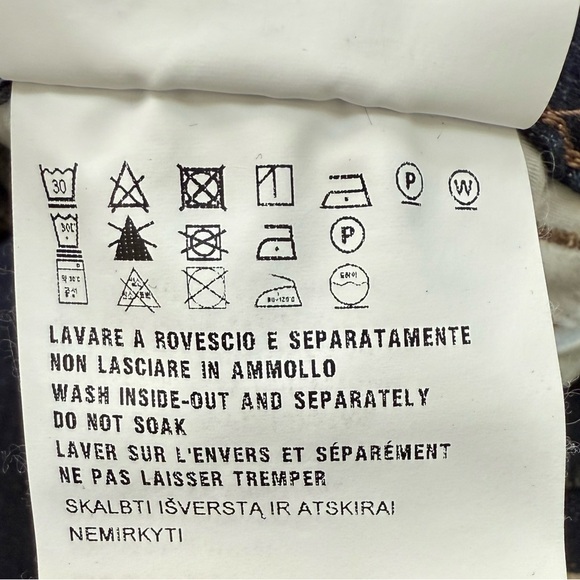 PRADA Dark Wash Mid High Rise Straight Leg Jeans Women Luxury Designer Denim 33 - Picture 14 of 17